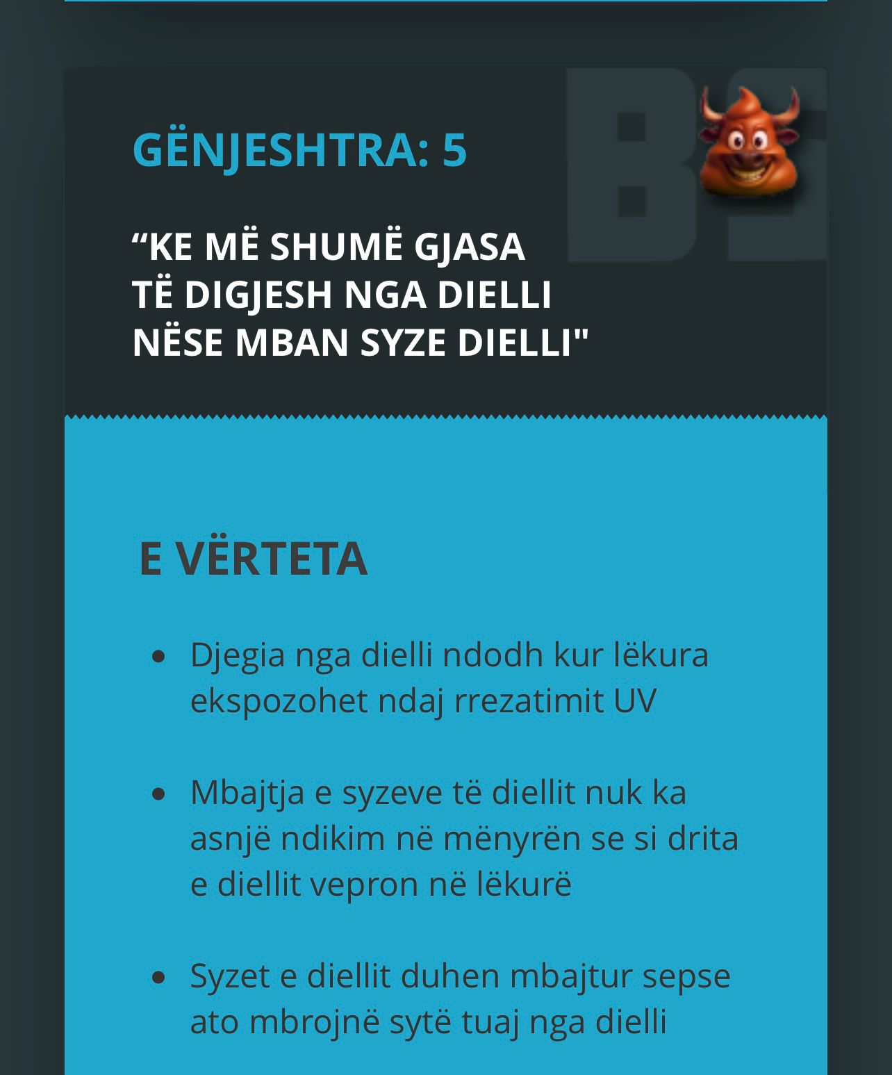 Gënjeshtra 5: Ke më shumë gjasa të digjesh nga dielli nëse mban syze dielli